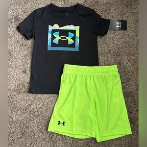 Kids 4T Under Armour Shorts and Matching Shirt Set